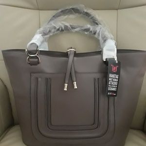 JustFab Dark Grey Tote Bag (New w/ tag)